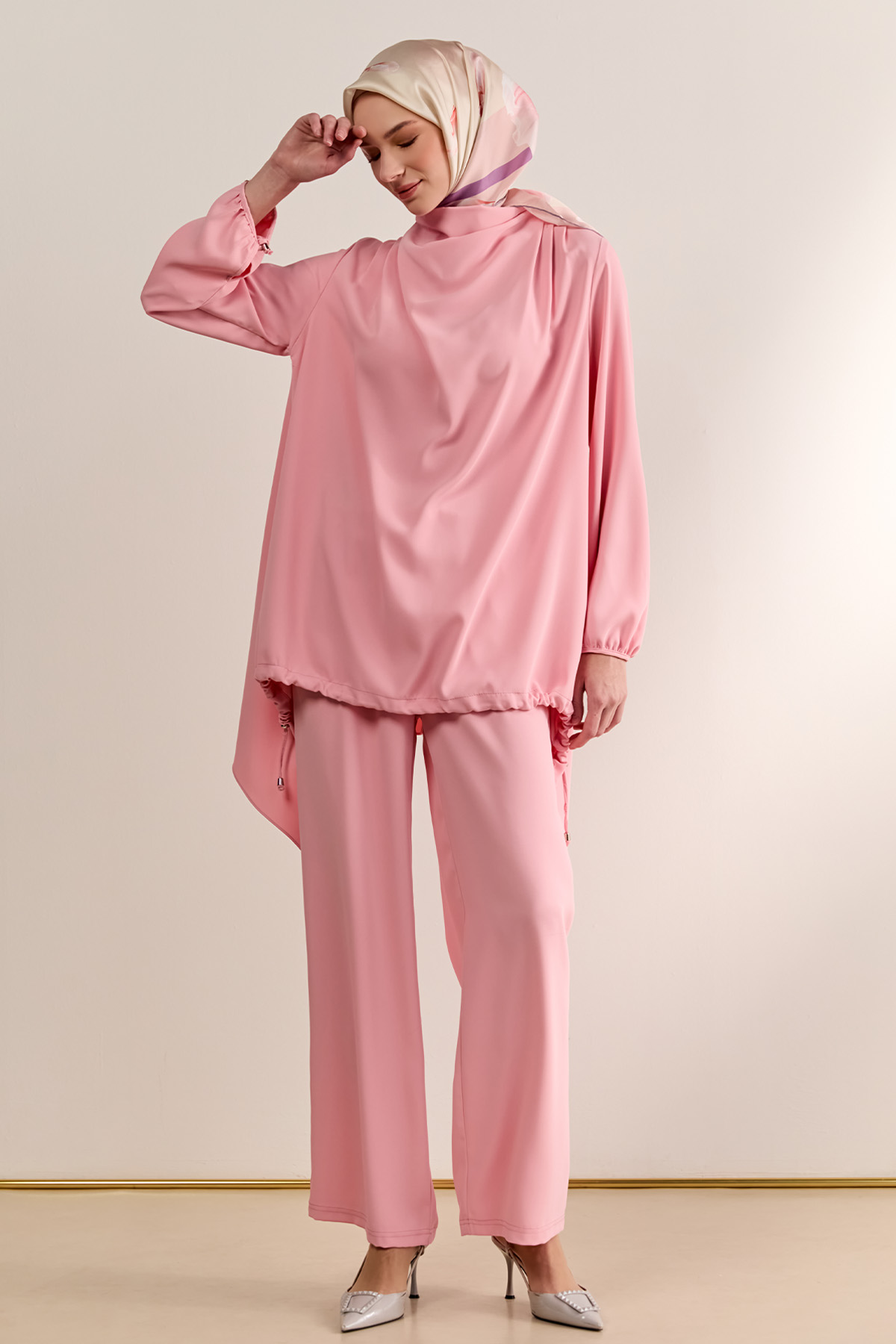 Degaje Yaka Stoperli İkili Takım, Tesettür Giyim