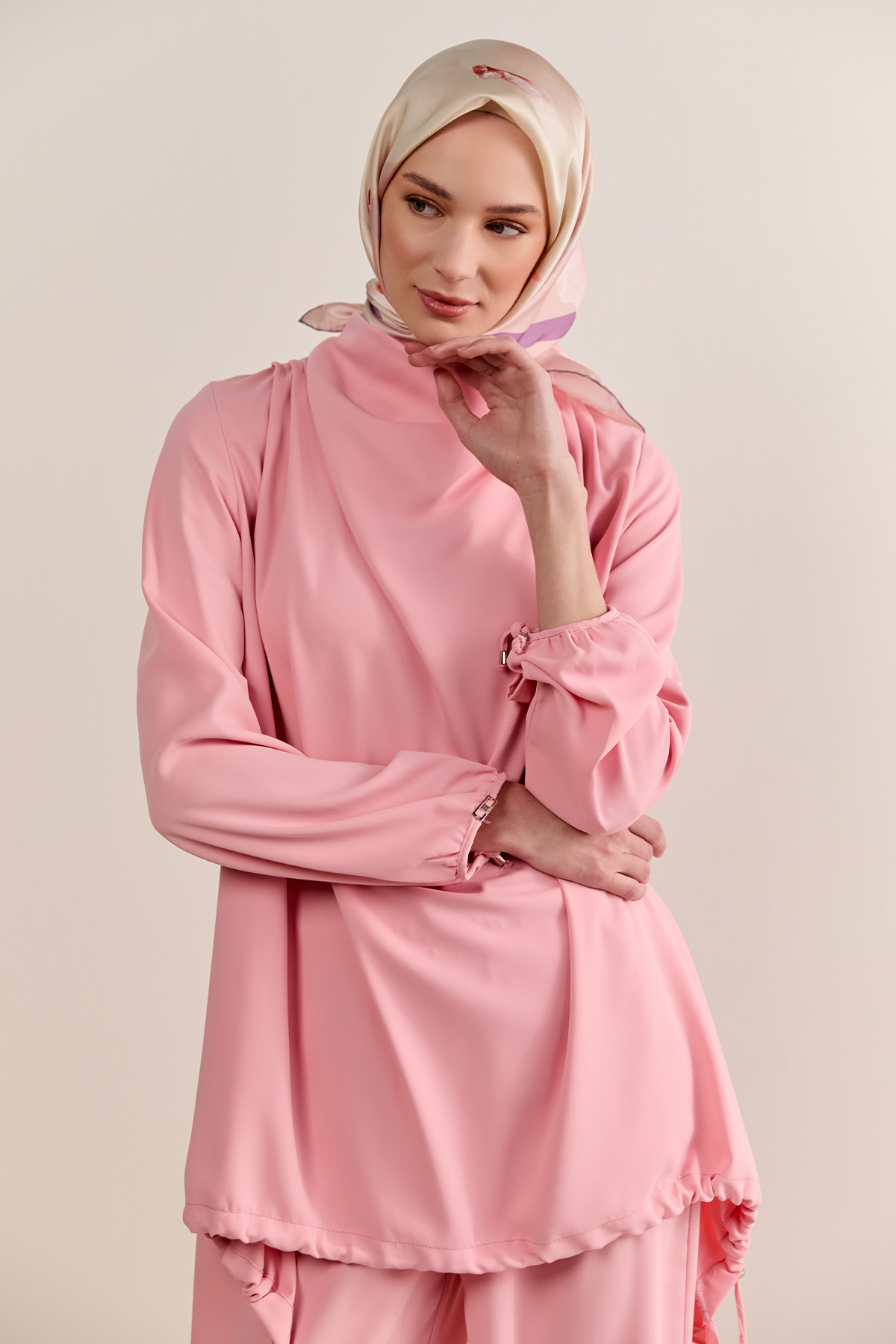 Degaje Yaka Stoperli İkili Takım, Tesettür Giyim