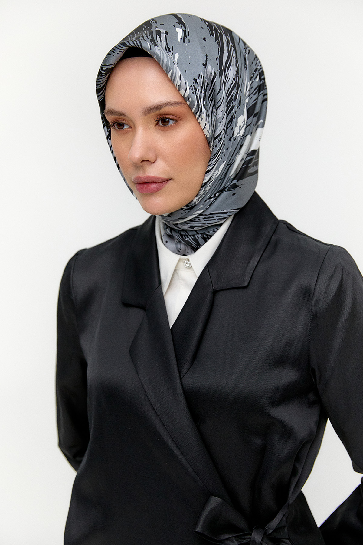 Jakarlı Kuşaklı İkili Takım, Tesettür Giyim