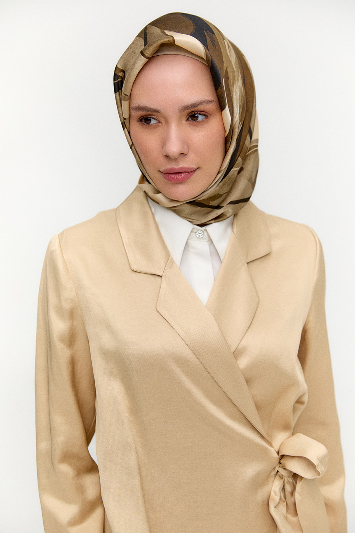 Jakarlı Kuşaklı İkili Takım, Tesettür Giyim