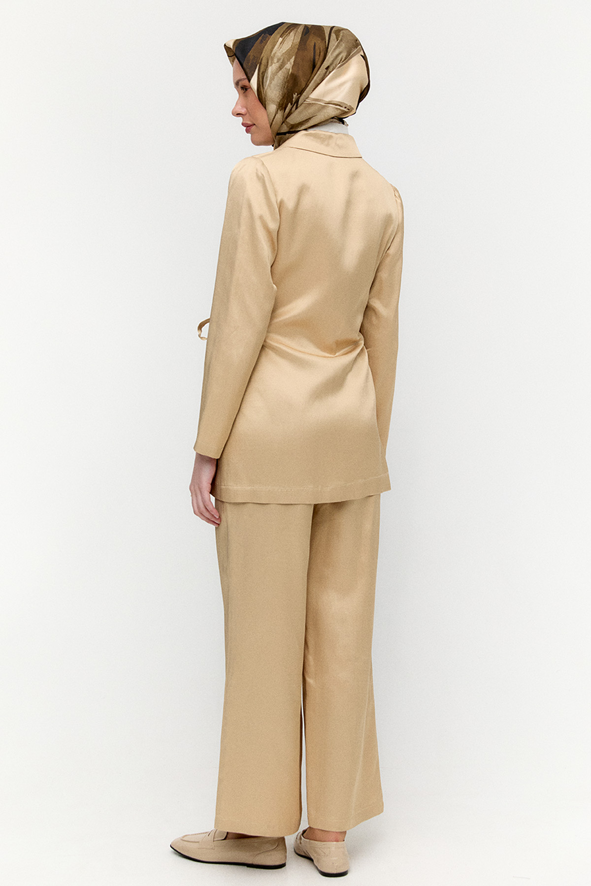 Jakarlı Kuşaklı İkili Takım, Tesettür Giyim