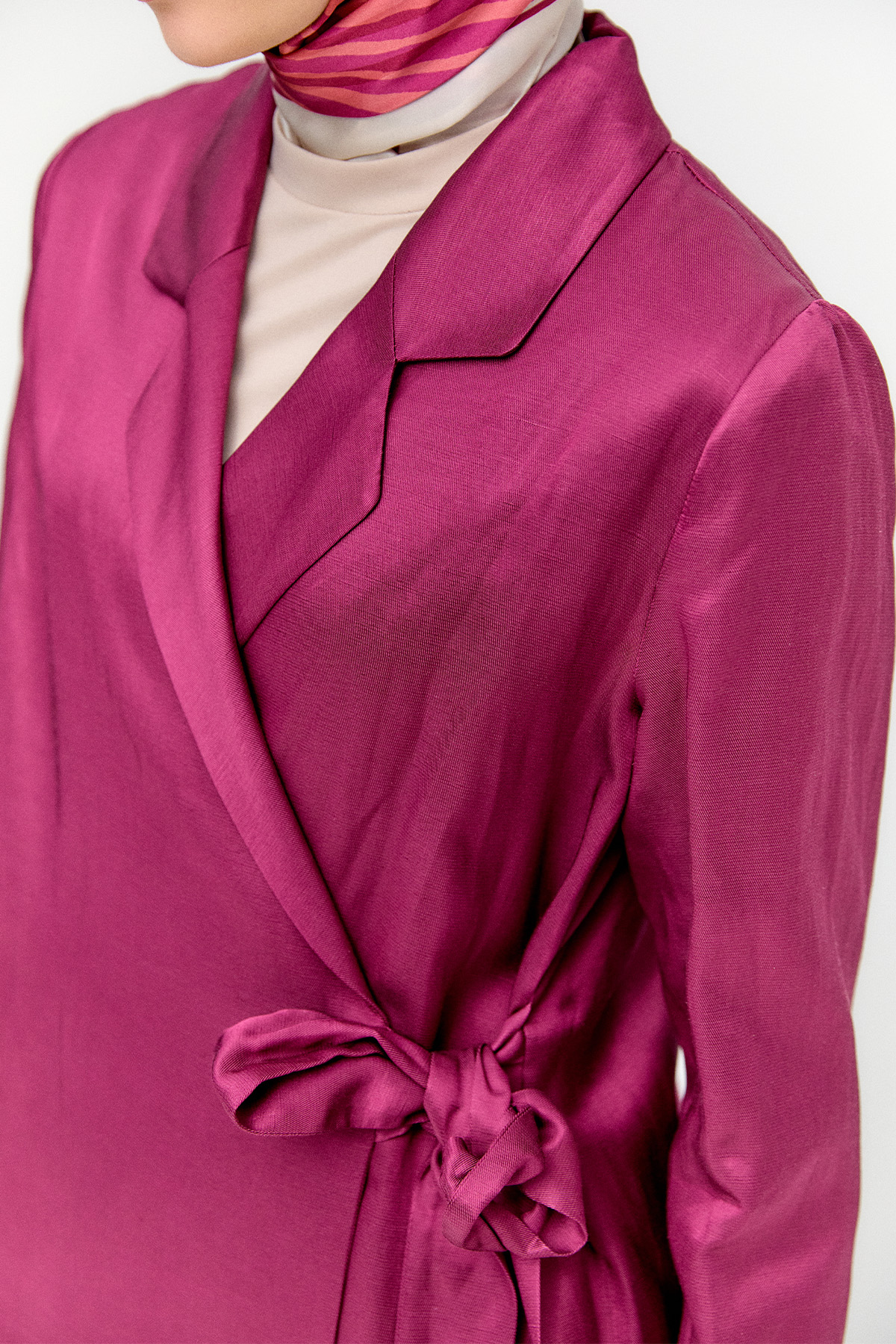 Jakarlı Kuşaklı İkili Takım, Tesettür Giyim