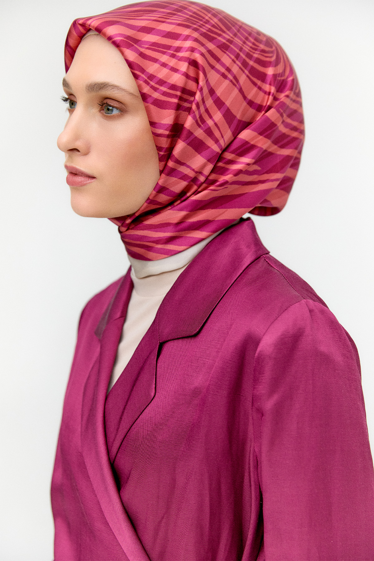 Jakarlı Kuşaklı İkili Takım, Tesettür Giyim