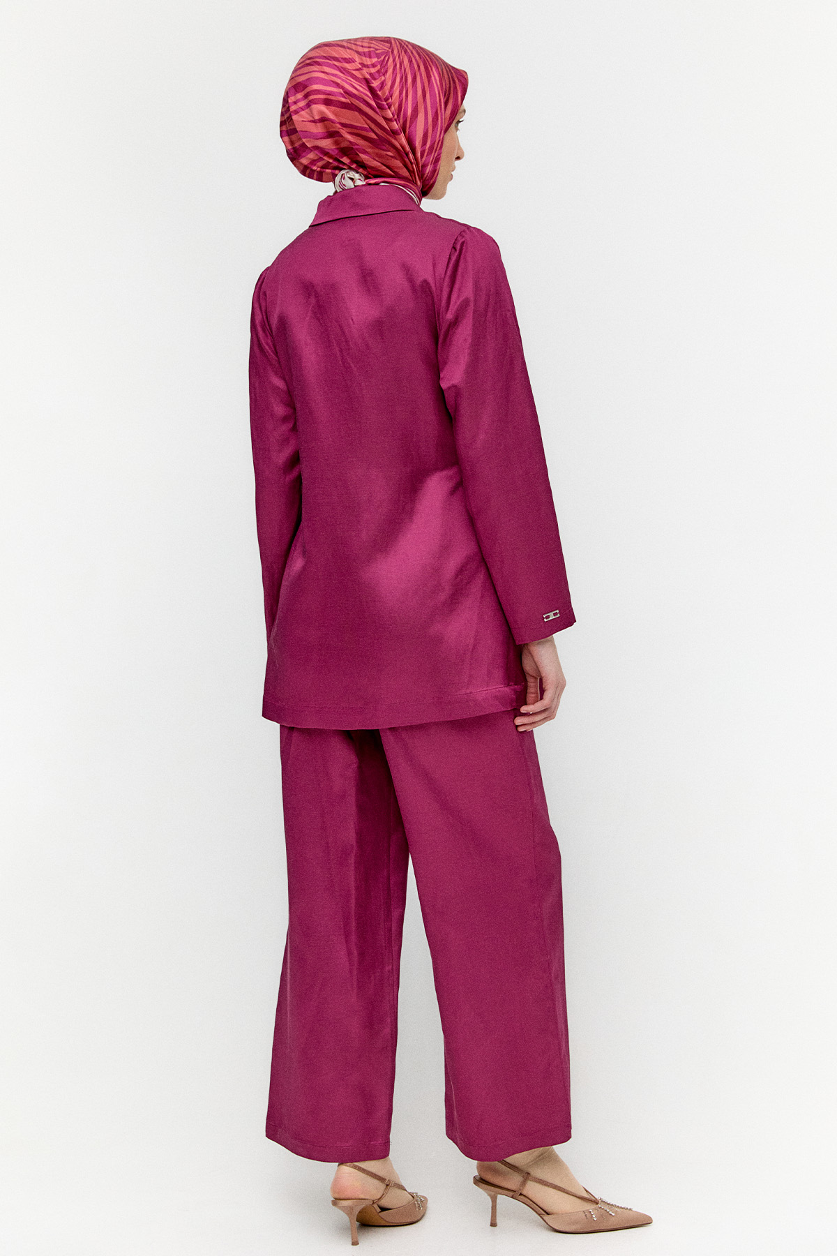 Jakarlı Kuşaklı İkili Takım, Tesettür Giyim