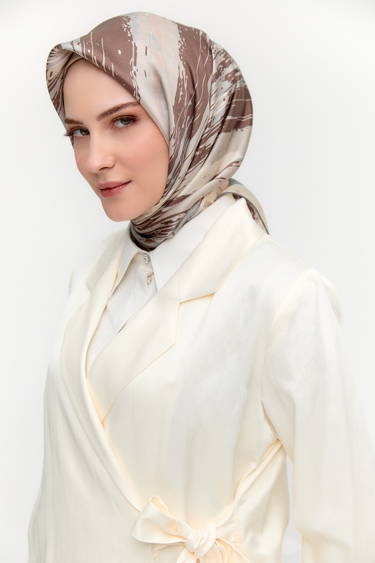 Jakarlı Kuşaklı İkili Takım, Tesettür Giyim