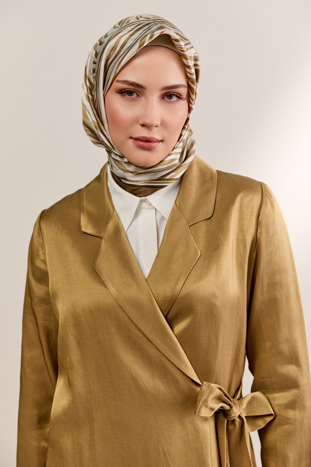 Jakarlı Kuşaklı İkili Takım, Tesettür Giyim