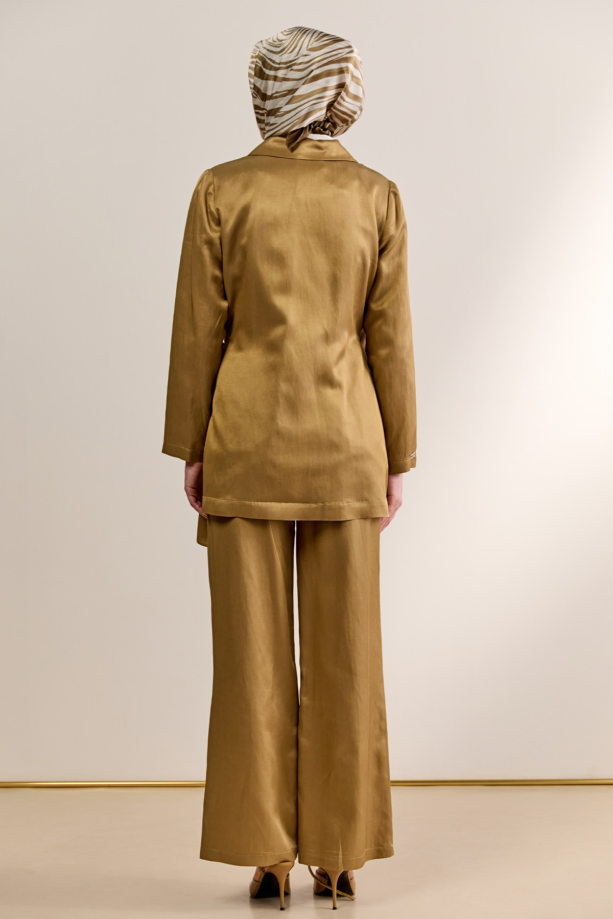 Jakarlı Kuşaklı İkili Takım, Tesettür Giyim