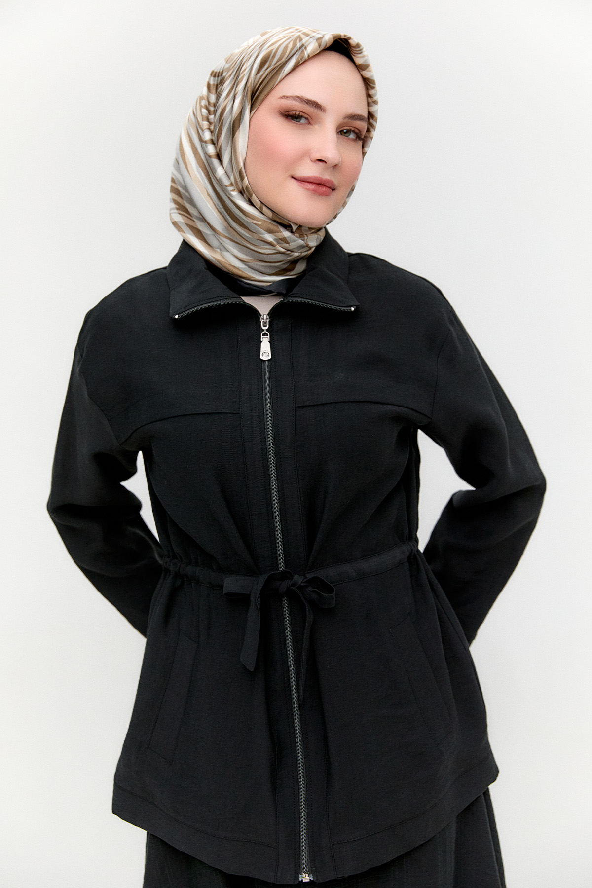 Kuşaklı Lyocell İkili Takım, Tesettür Giyim