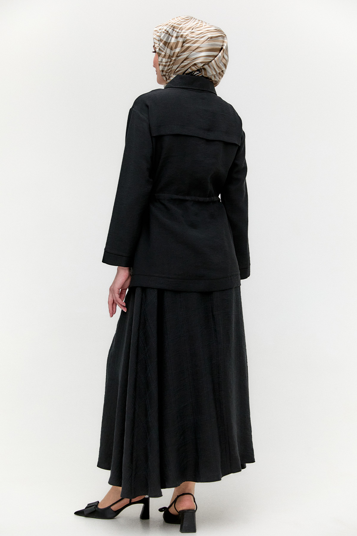 Kuşaklı Lyocell İkili Takım, Tesettür Giyim