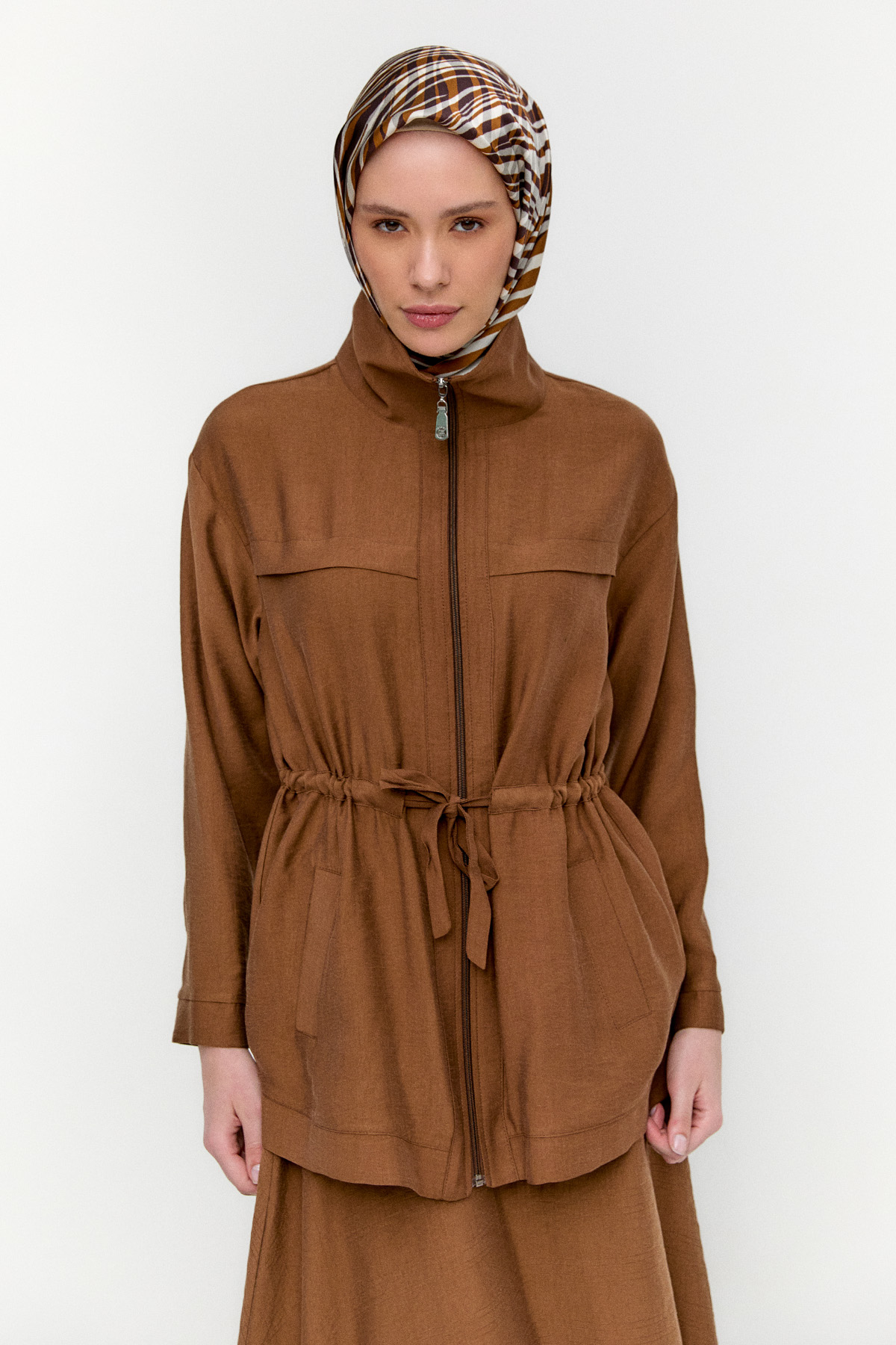 Kuşaklı Lyocell İkili Takım, Tesettür Giyim