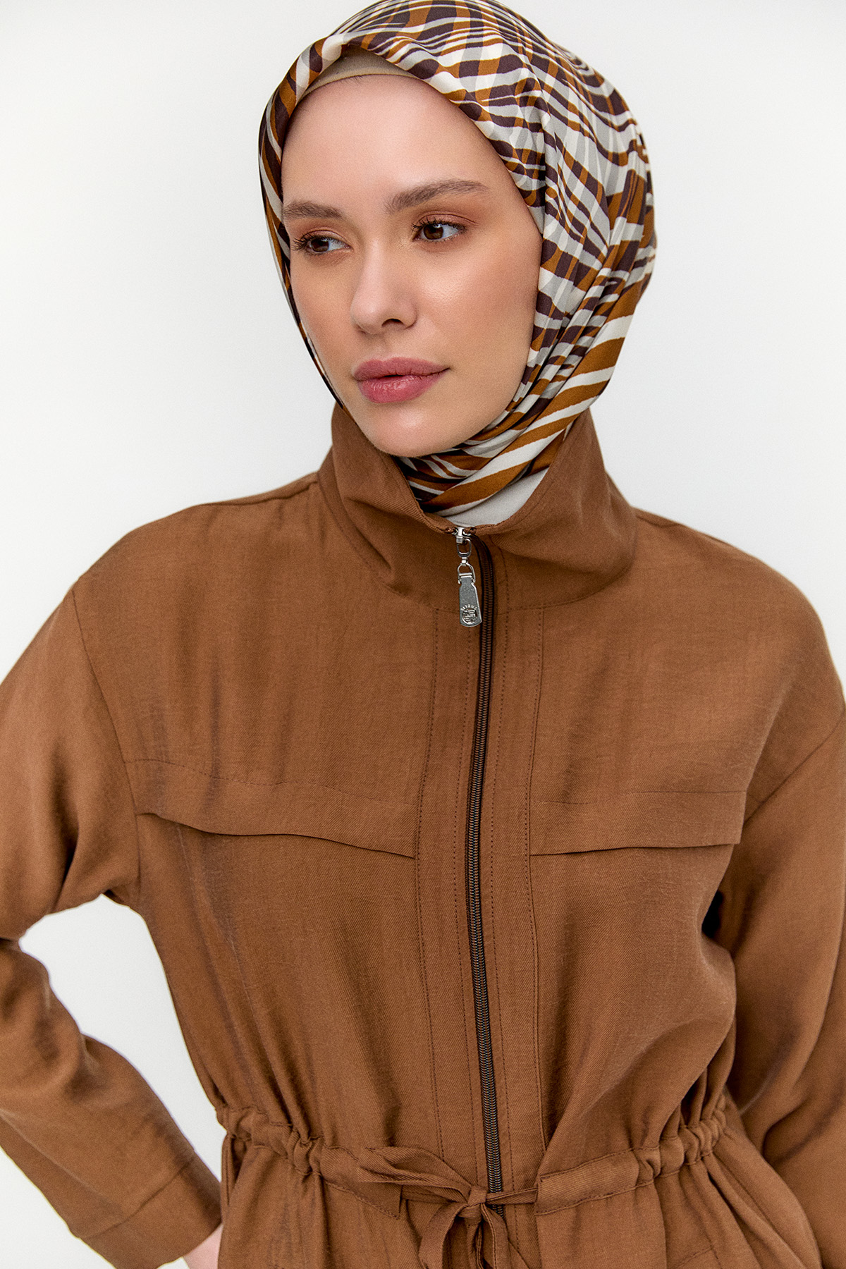 Kuşaklı Lyocell İkili Takım, Tesettür Giyim