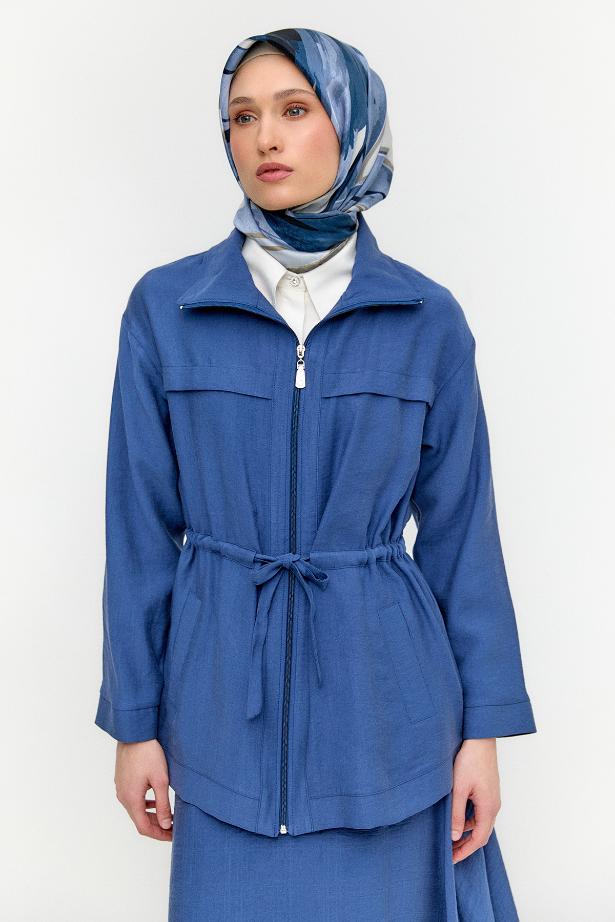 Kuşaklı Lyocell İkili Takım, Tesettür Giyim