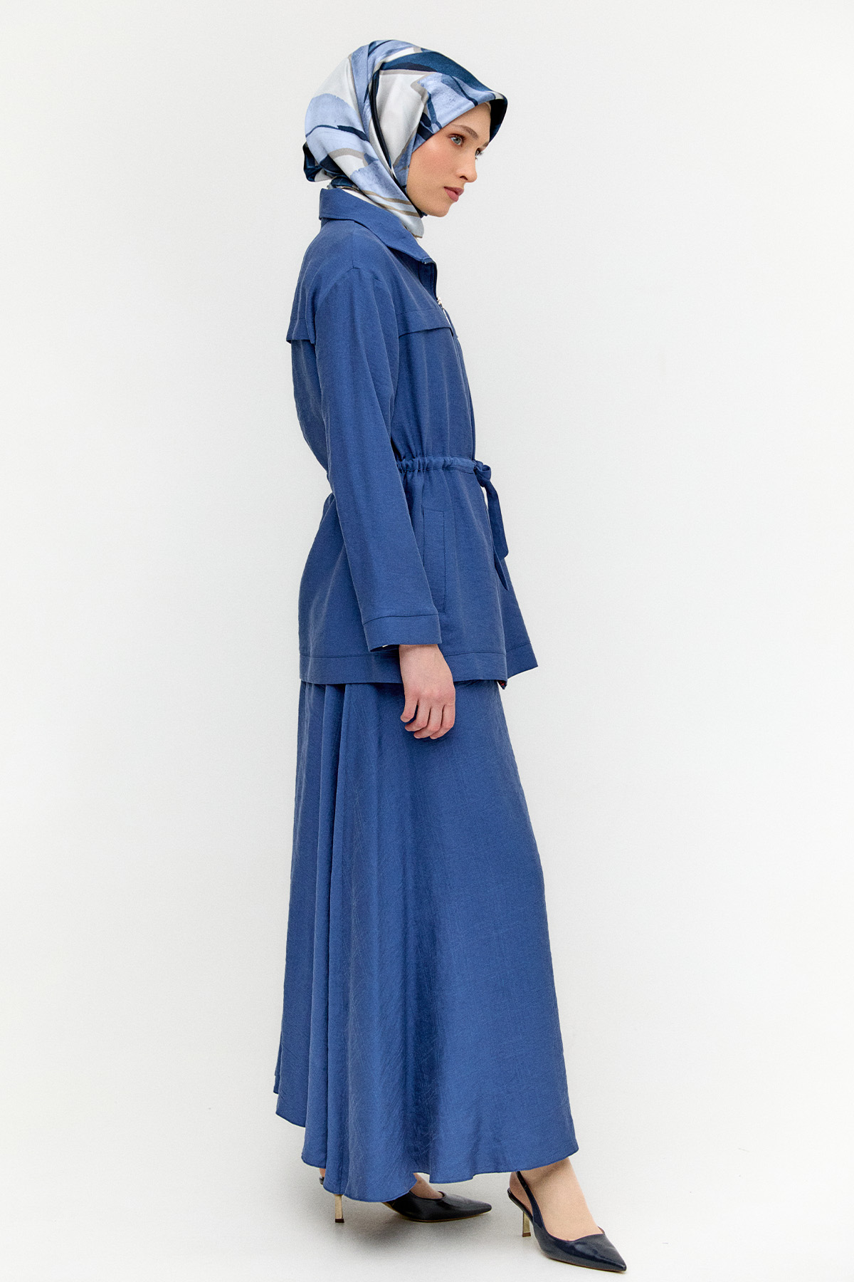 Kuşaklı Lyocell İkili Takım, Tesettür Giyim