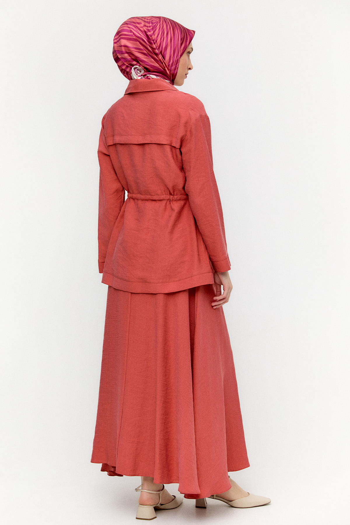 Kuşaklı Lyocell İkili Takım, Tesettür Giyim