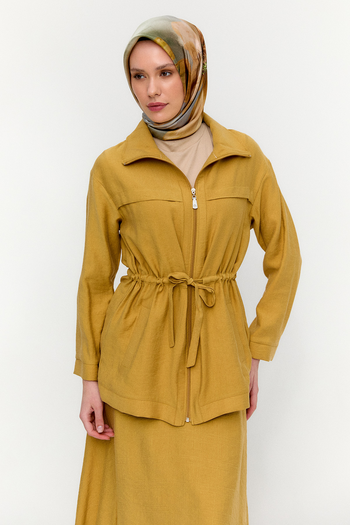 Kuşaklı Lyocell İkili Takım, Tesettür Giyim