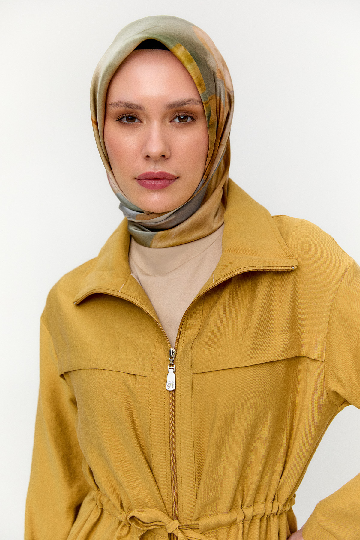 Kuşaklı Lyocell İkili Takım, Tesettür Giyim