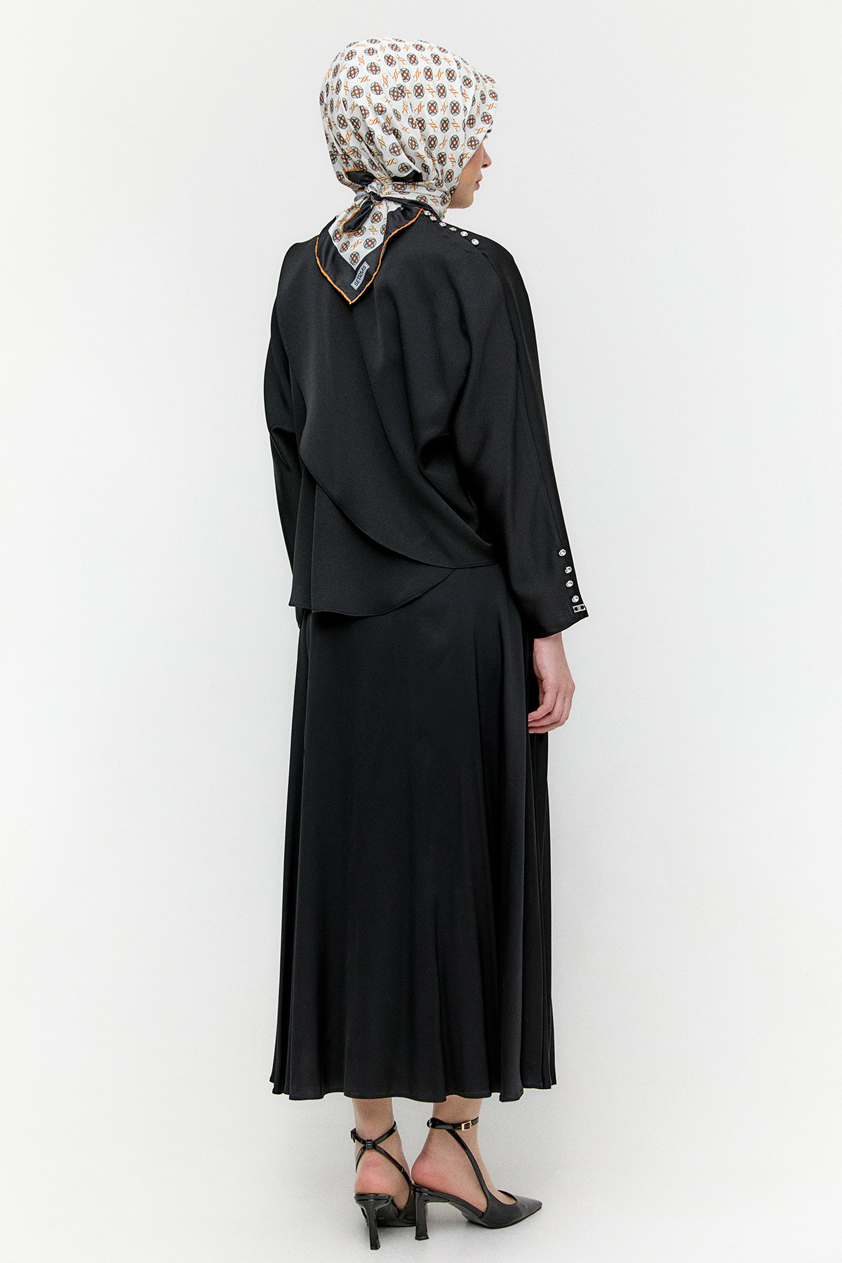 Drapeli Saten İkili Takım, Tesettür Giyim