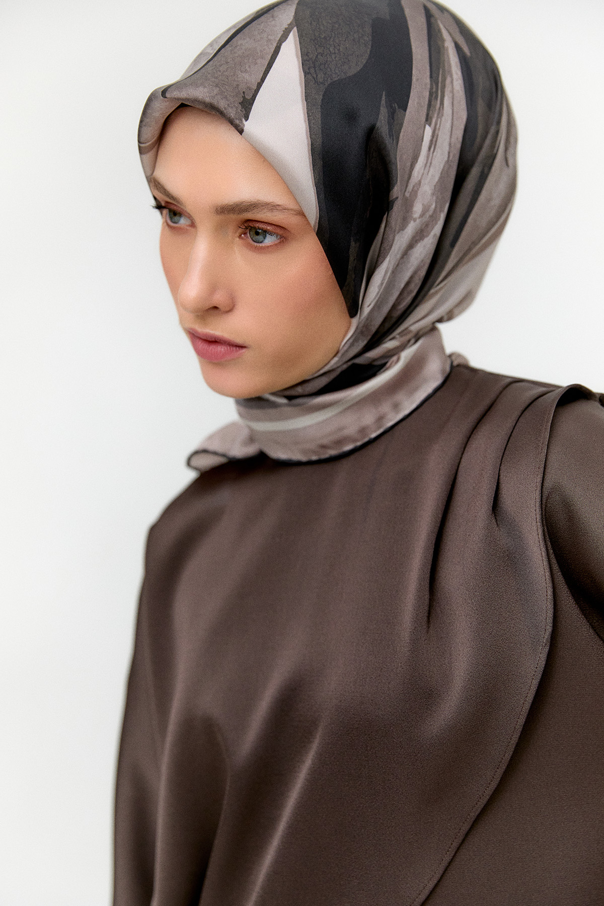 Drapeli Saten İkili Takım, Tesettür Giyim