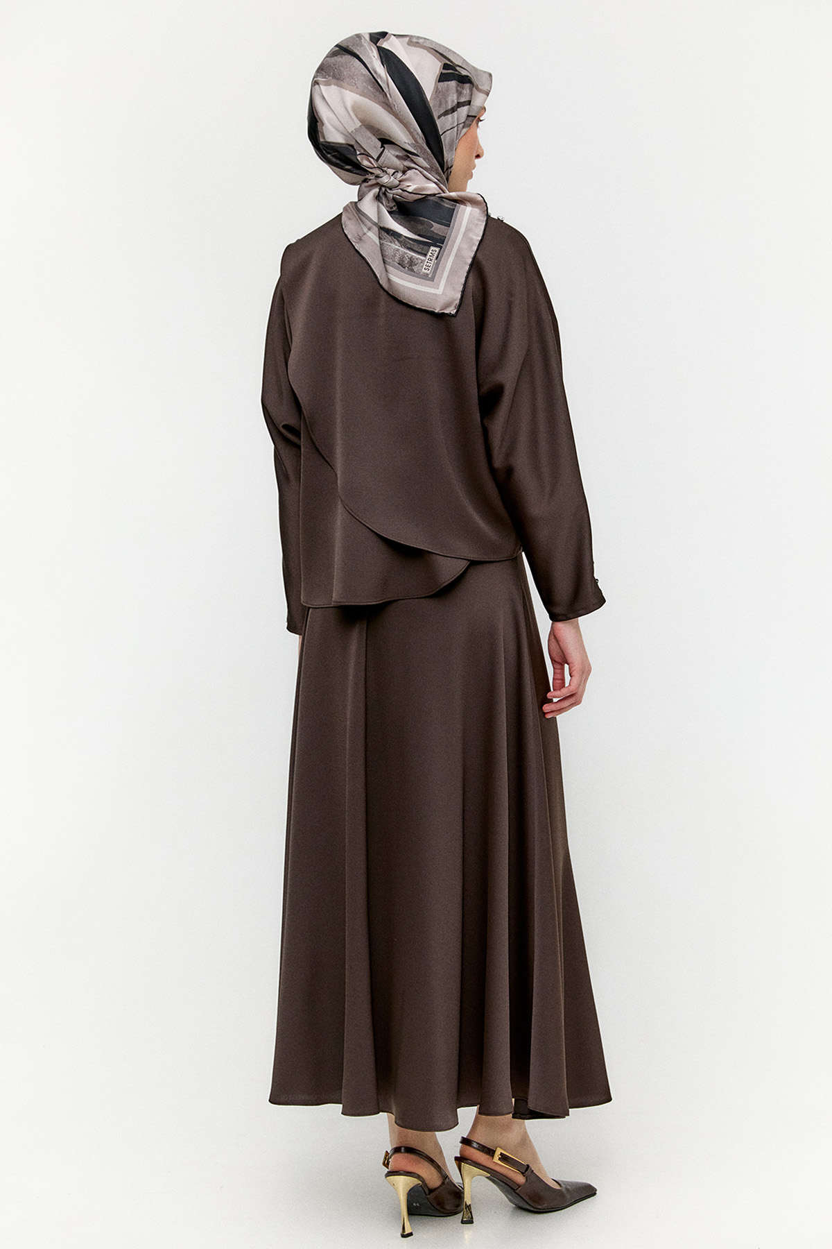 Drapeli Saten İkili Takım, Tesettür Giyim