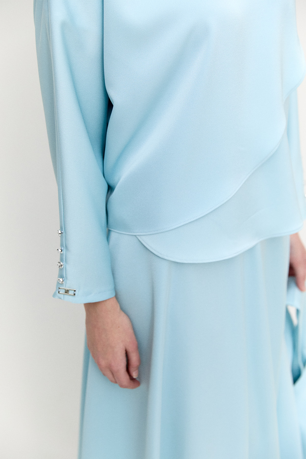 Drapeli Saten İkili Takım, Tesettür Giyim