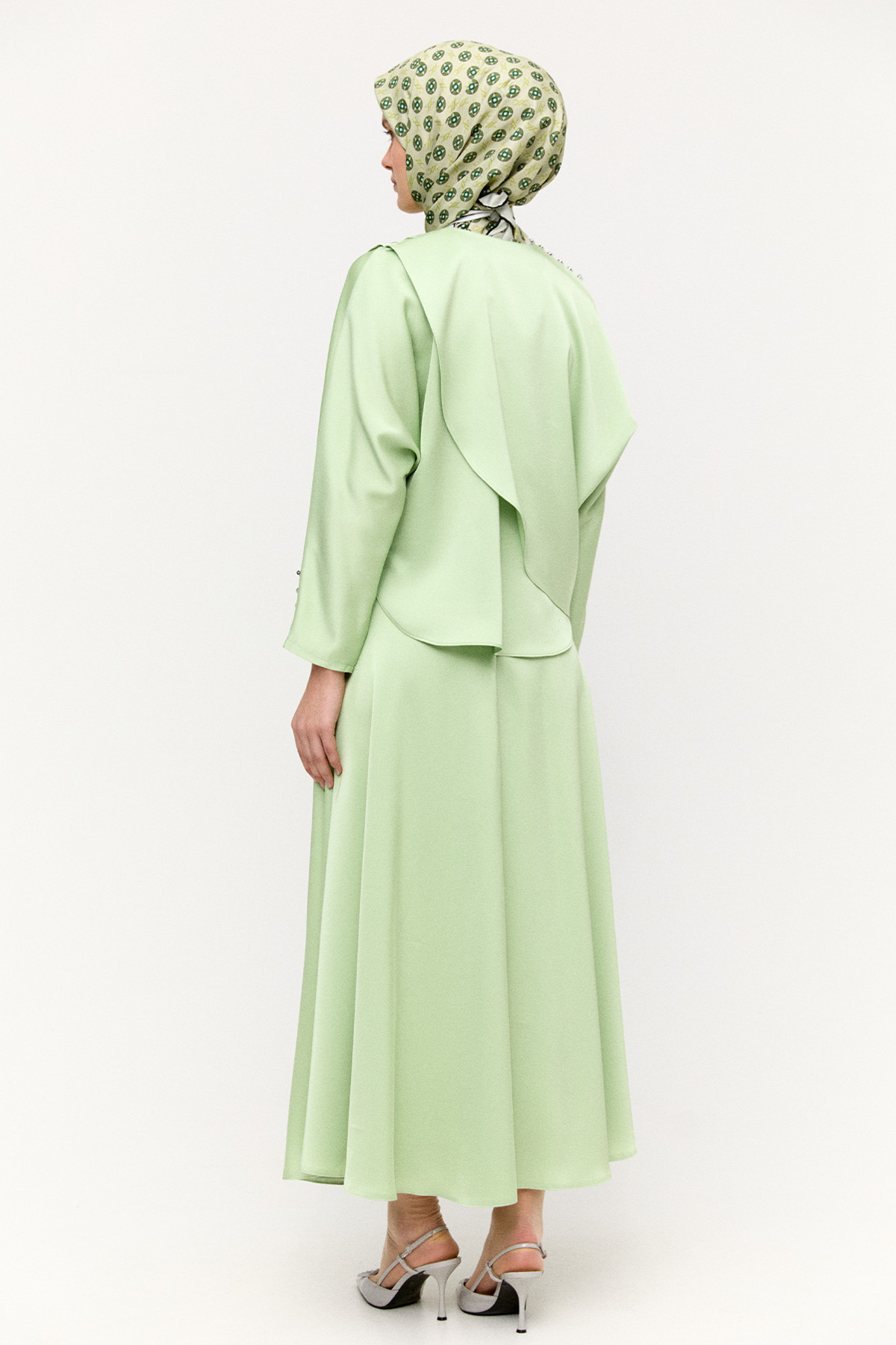 Drapeli Saten İkili Takım, Tesettür Giyim