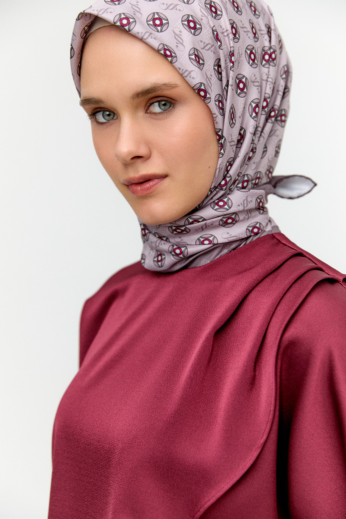 Drapeli Saten İkili Takım, Tesettür Giyim