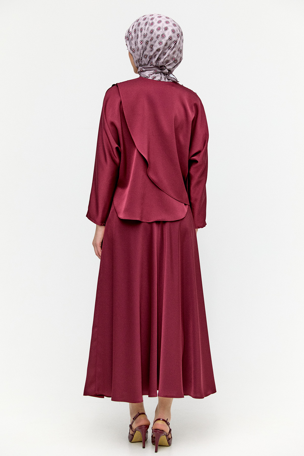 Drapeli Saten İkili Takım, Tesettür Giyim