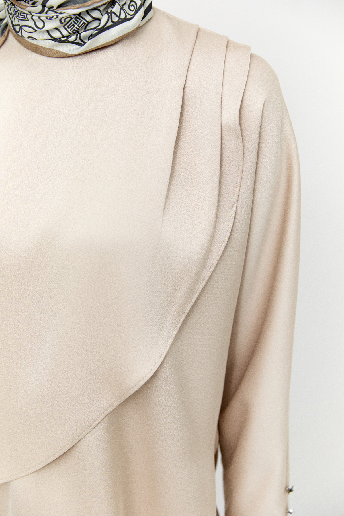 Drapeli Saten İkili Takım, Tesettür Giyim