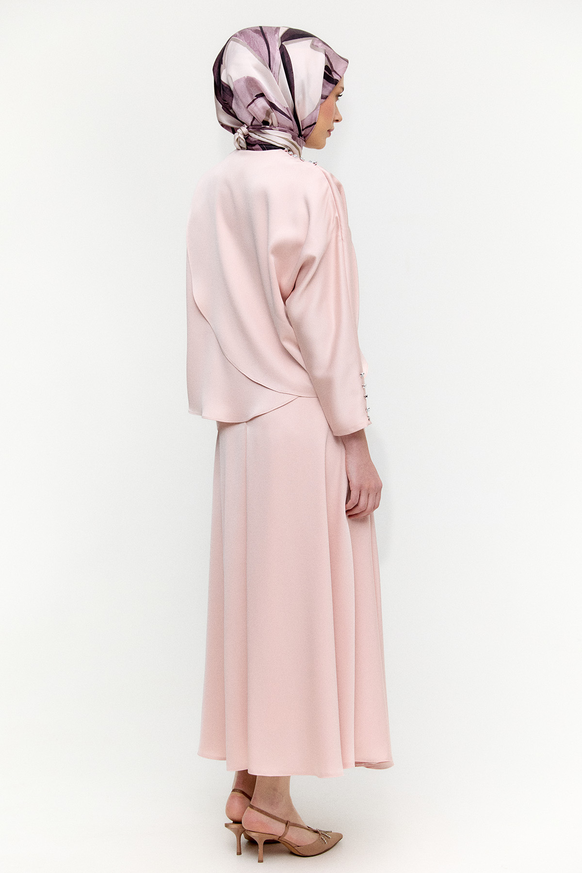 Drapeli Saten İkili Takım, Tesettür Giyim