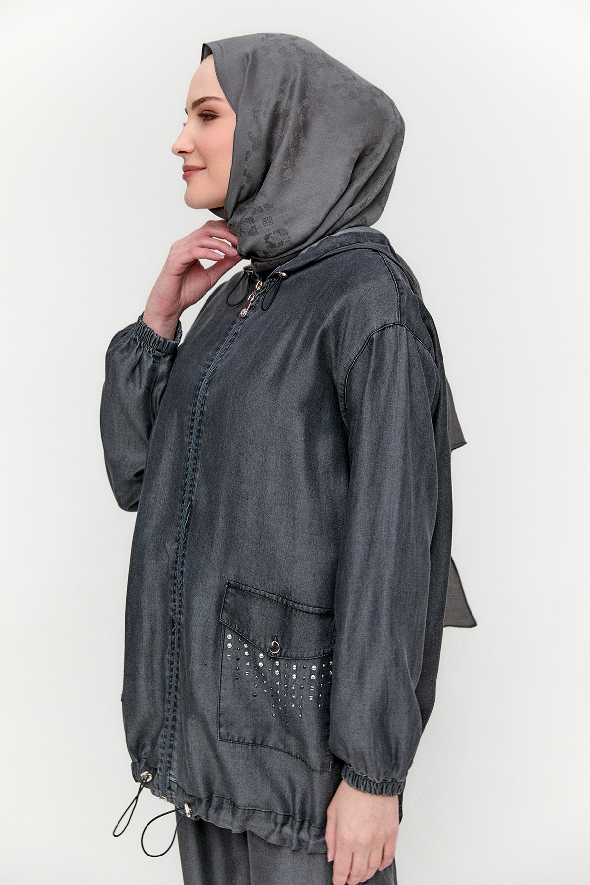 Fermuar Kapamalı Yazlık Takım, Tesettür Giyim