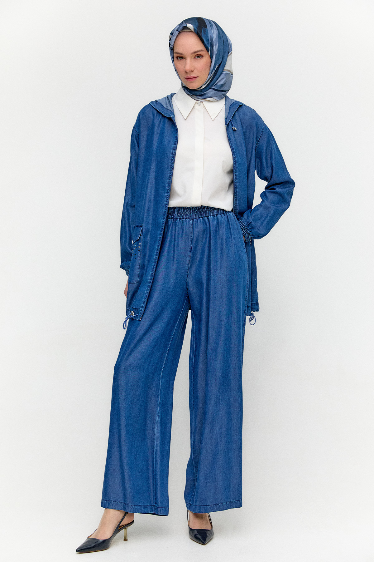 Fermuar Kapamalı Yazlık Takım, Tesettür Giyim