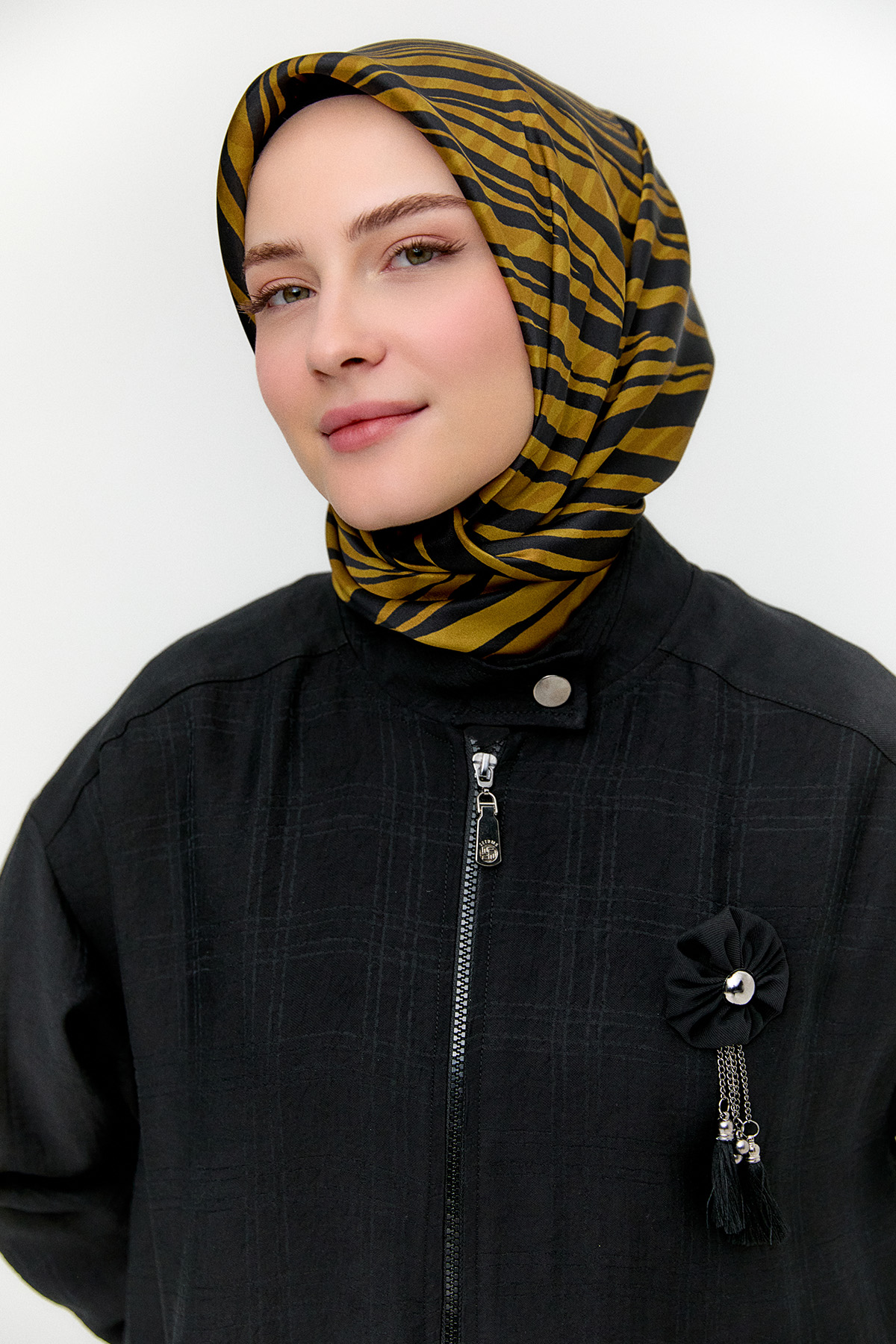 Çizgi Dokulu Oversize İkili Takım, Tesettür Giyim