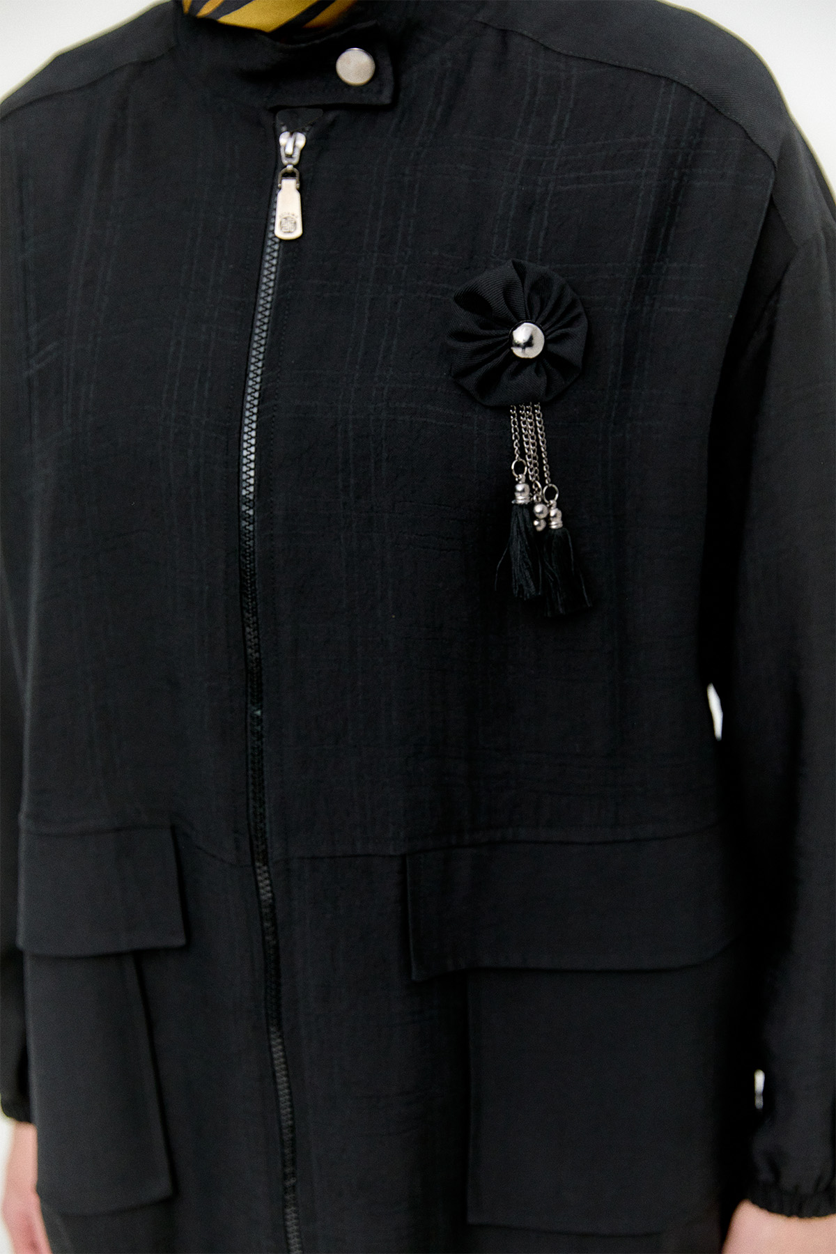 Çizgi Dokulu Oversize İkili Takım, Tesettür Giyim