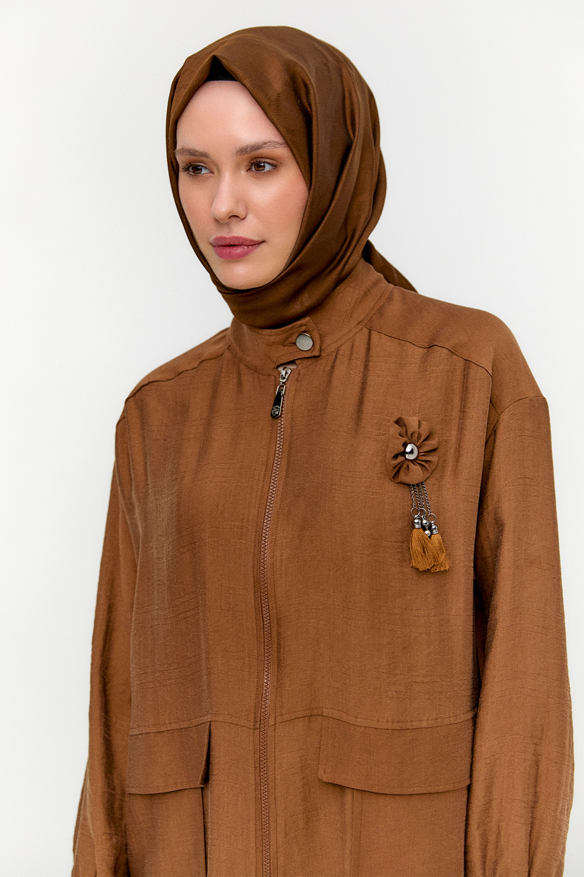 Çizgi Dokulu Oversize İkili Takım, Tesettür Giyim