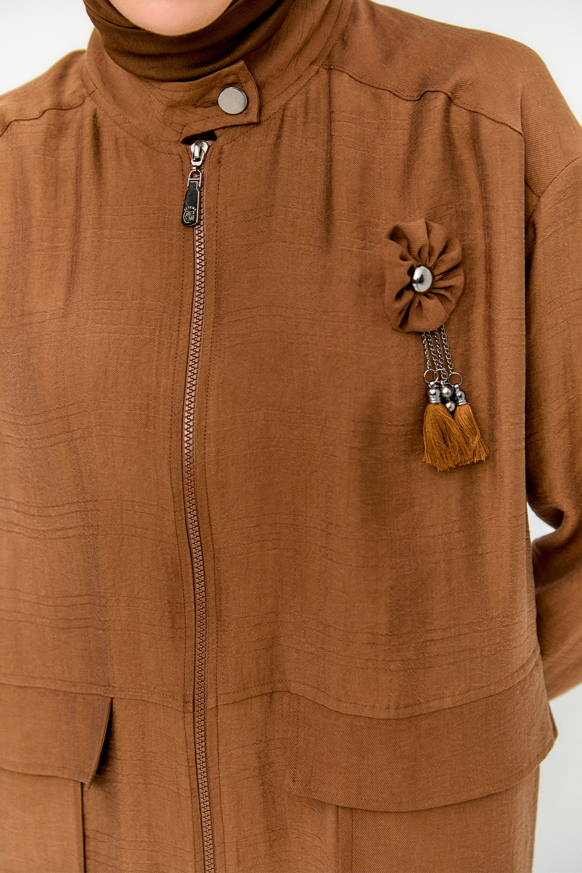 Çizgi Dokulu Oversize İkili Takım, Tesettür Giyim