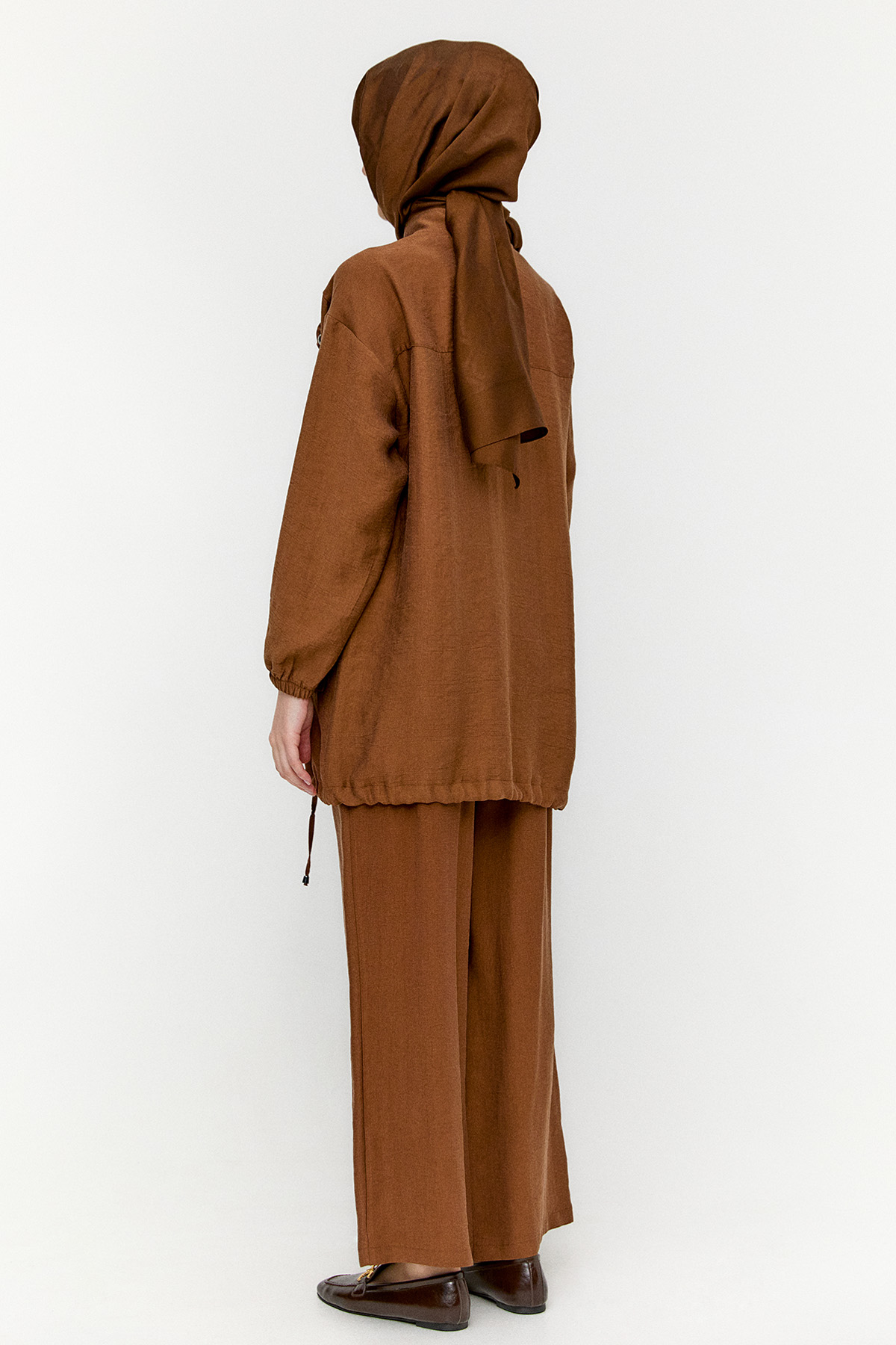 Çizgi Dokulu Oversize İkili Takım, Tesettür Giyim