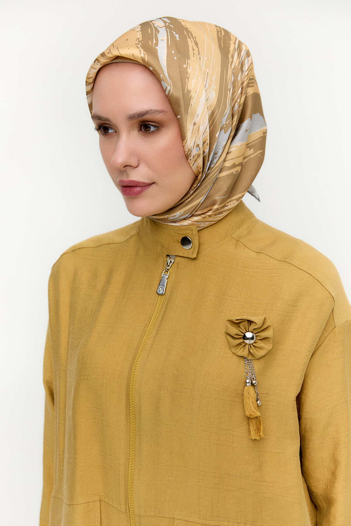 Çizgi Dokulu Oversize İkili Takım, Tesettür Giyim