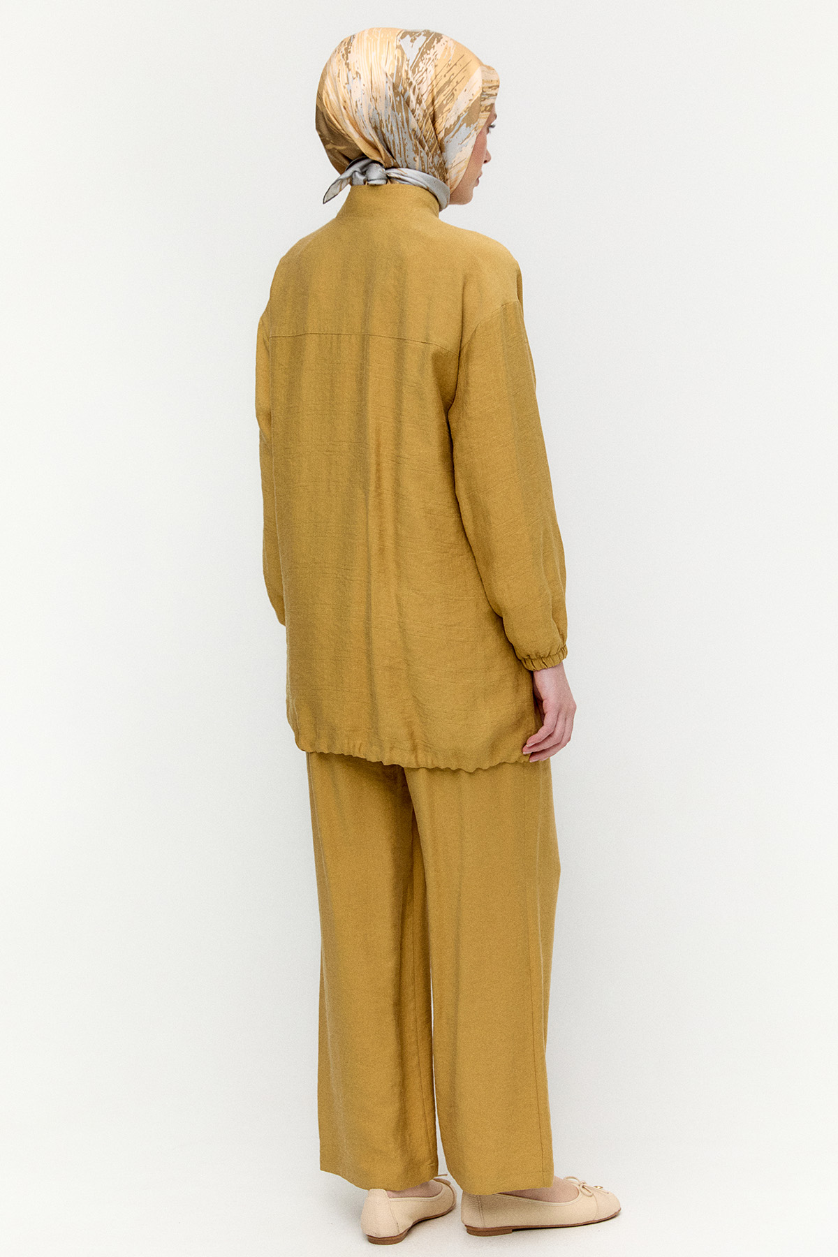 Çizgi Dokulu Oversize İkili Takım, Tesettür Giyim