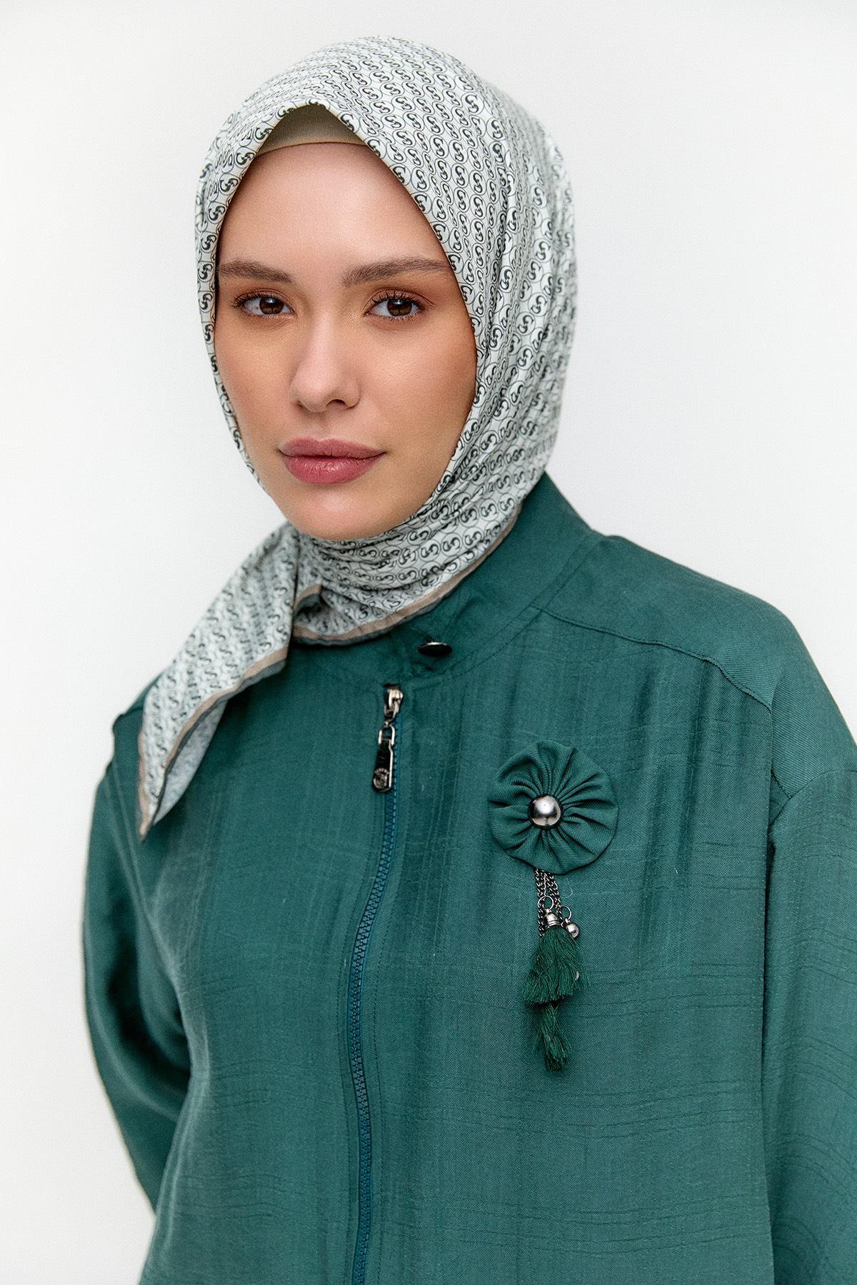 Çizgi Dokulu Oversize İkili Takım, Tesettür Giyim