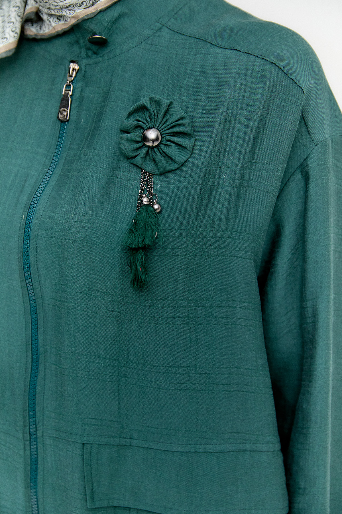 Çizgi Dokulu Oversize İkili Takım, Tesettür Giyim