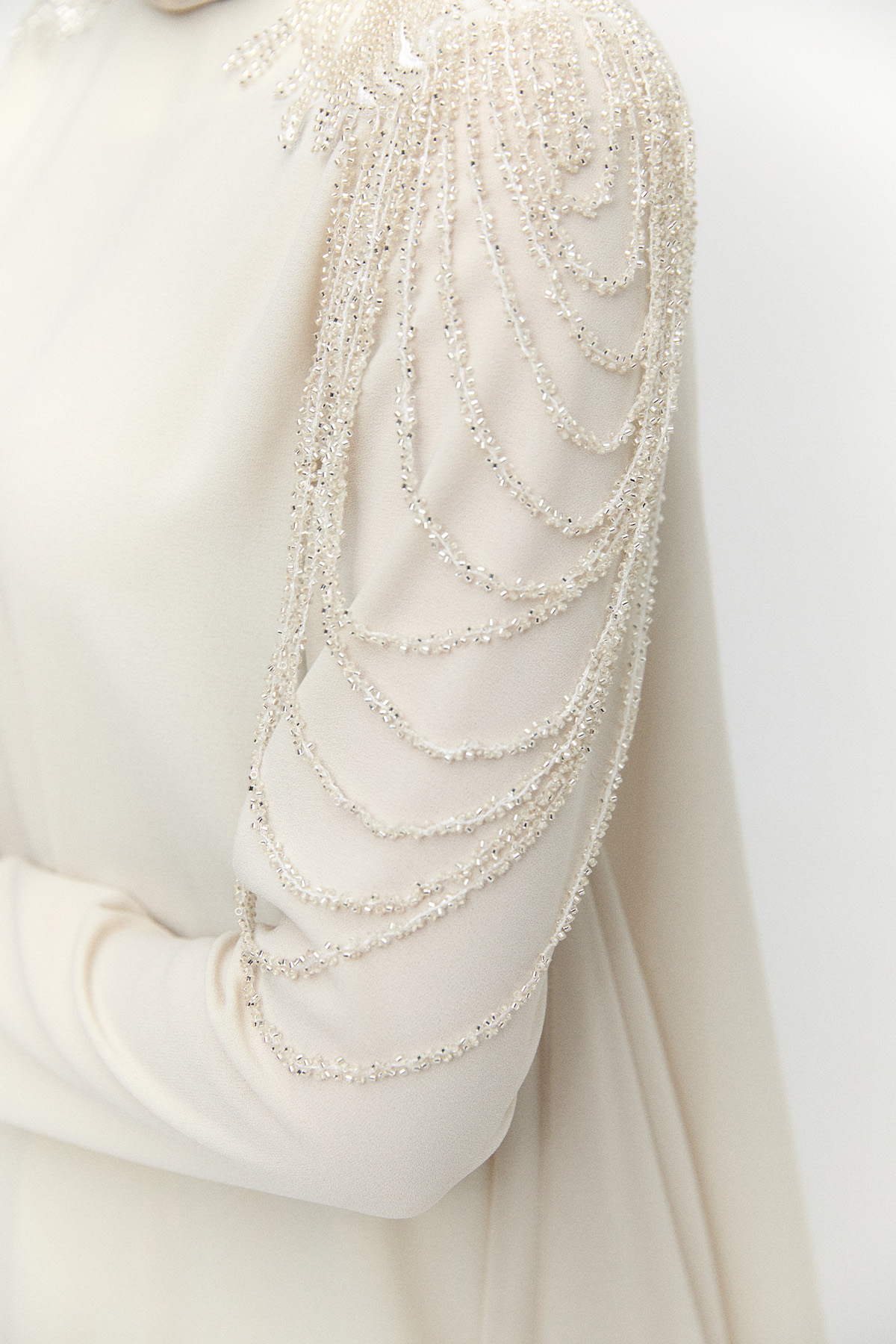 Boncuk İşlemeli Krep Takım, Tesettür Giyim