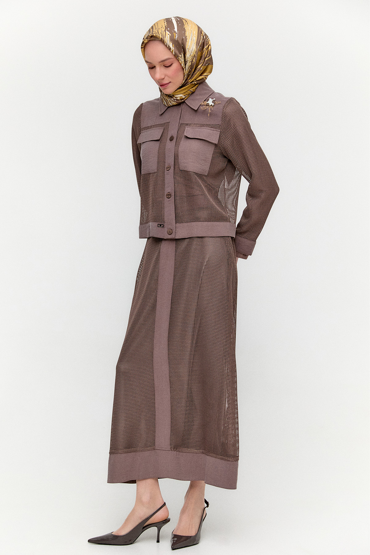 File Kombinli 3`Lü Takım, Tesettür Giyim