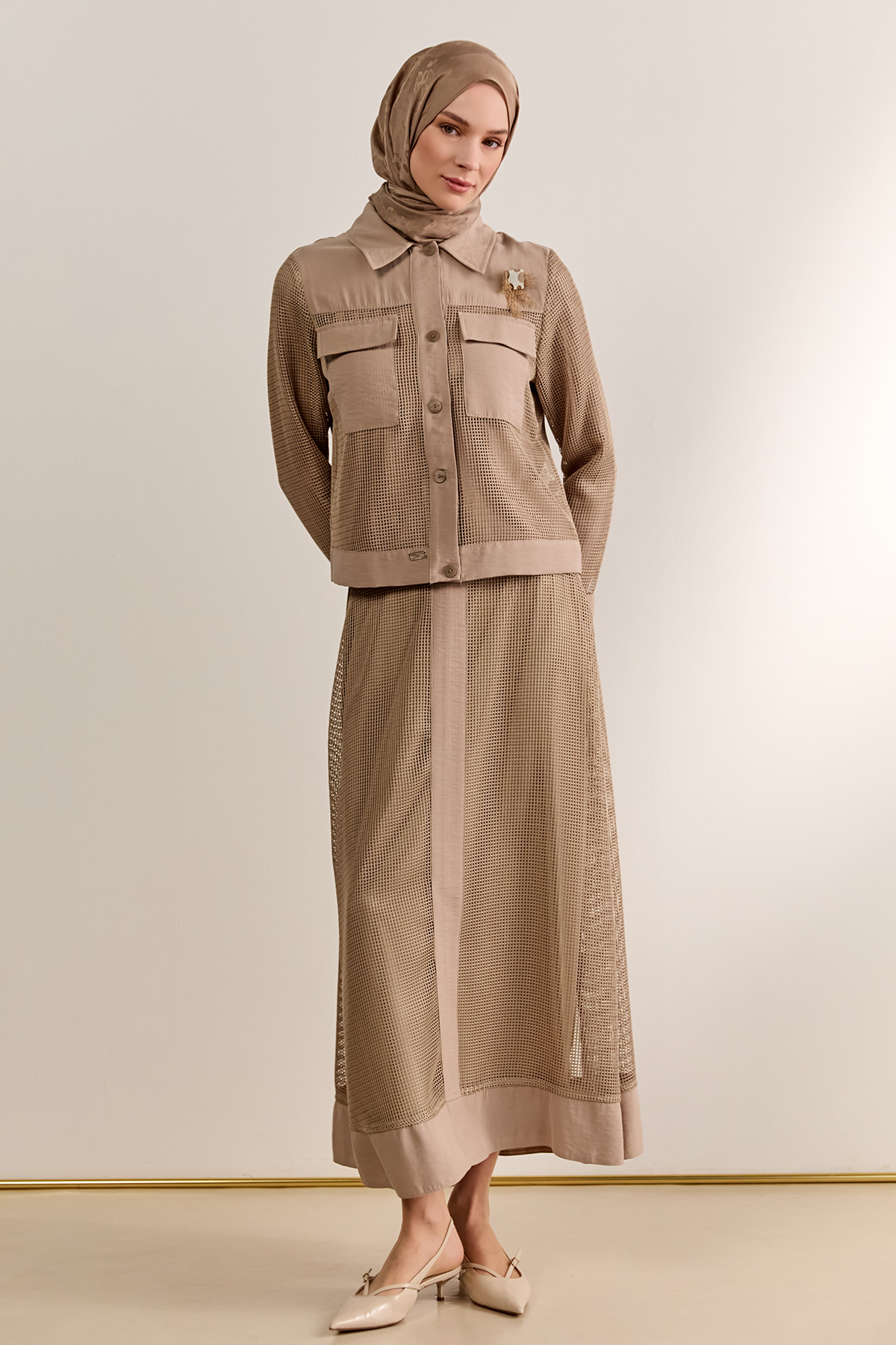 File Kombinli 3`Lü Takım, Tesettür Giyim