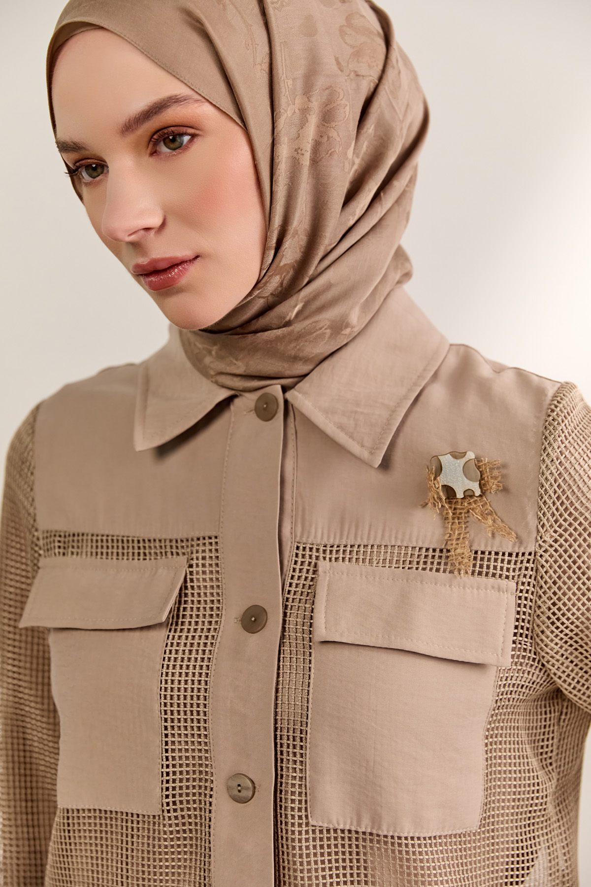 File Kombinli 3`Lü Takım, Tesettür Giyim