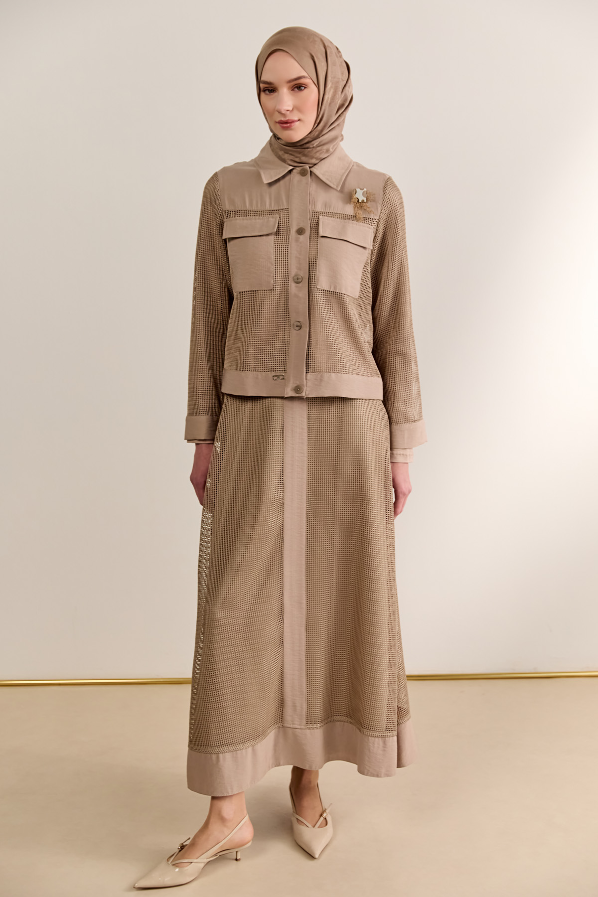 File Kombinli 3`Lü Takım, Tesettür Giyim