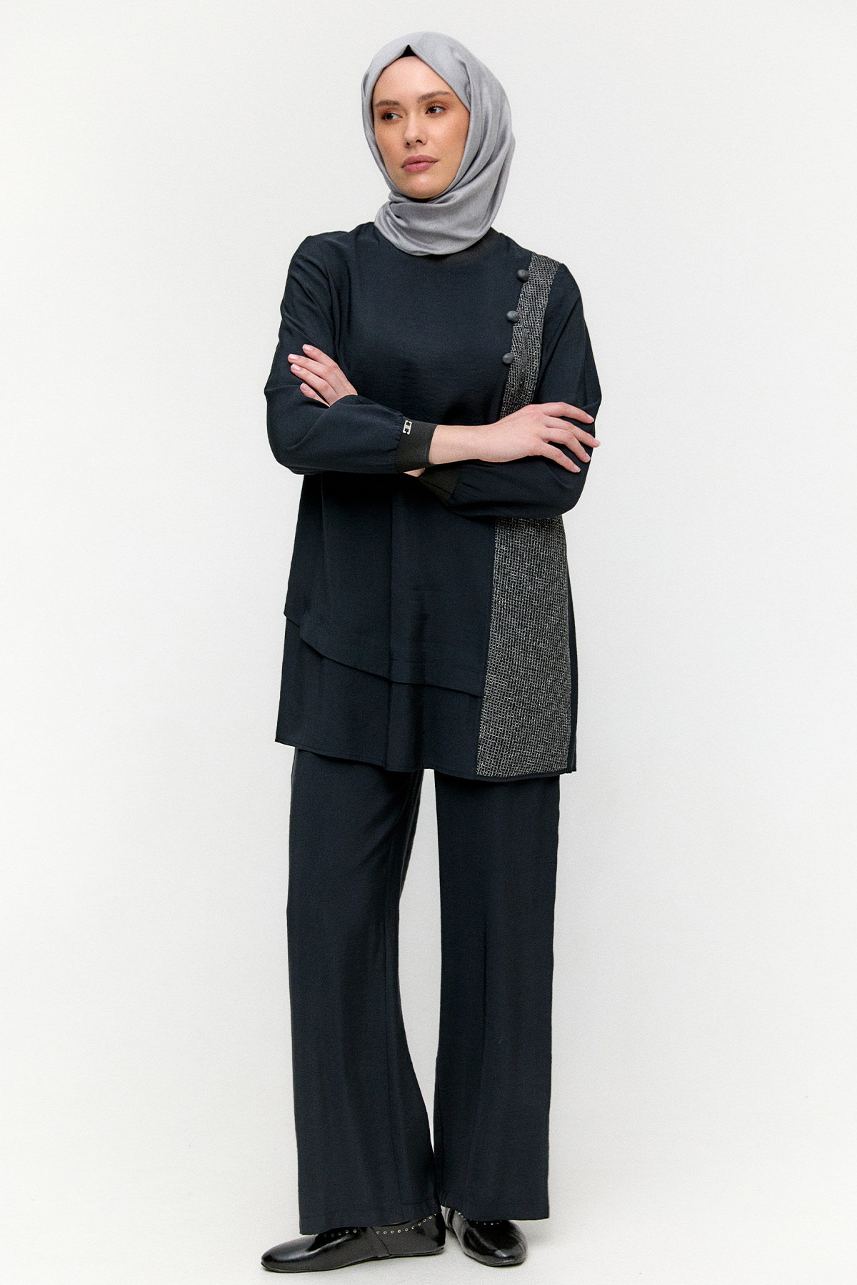 File Detaylı İkili Takım, Tesettür Giyim