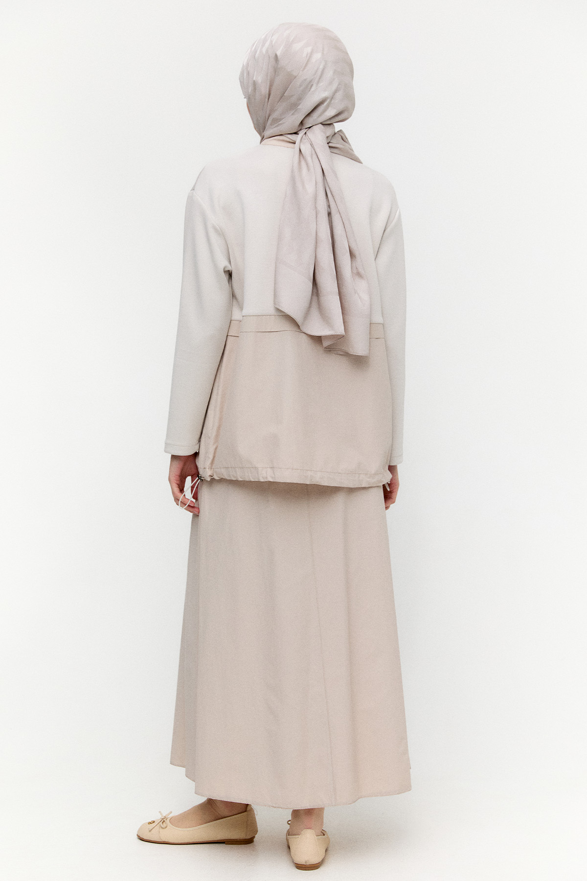 Stoper Detaylı Pamuklu İkili Takım, Tesettür Giyim