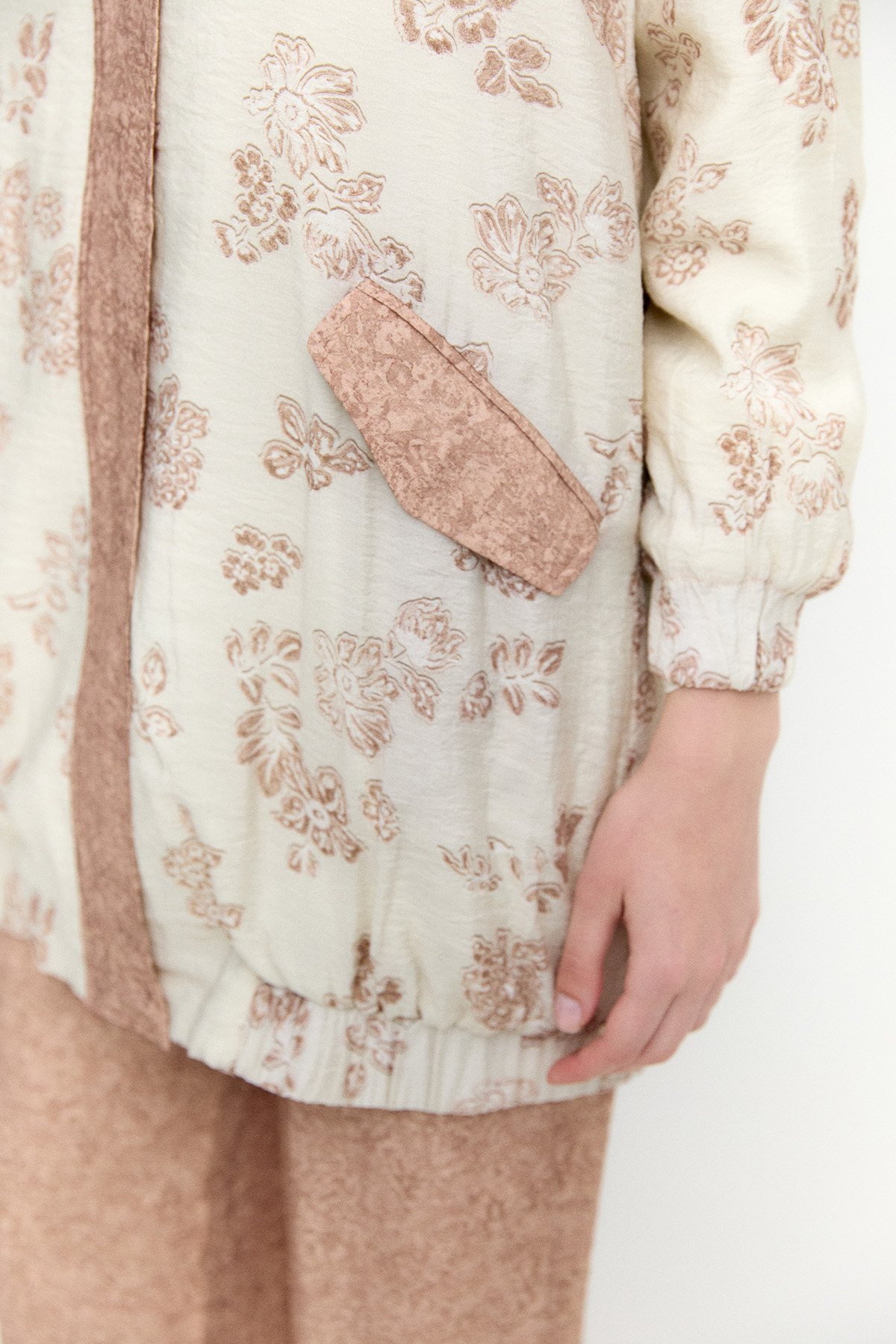 Çiçek Desenli İkili Lyocell Takım, Tesettür Giyim