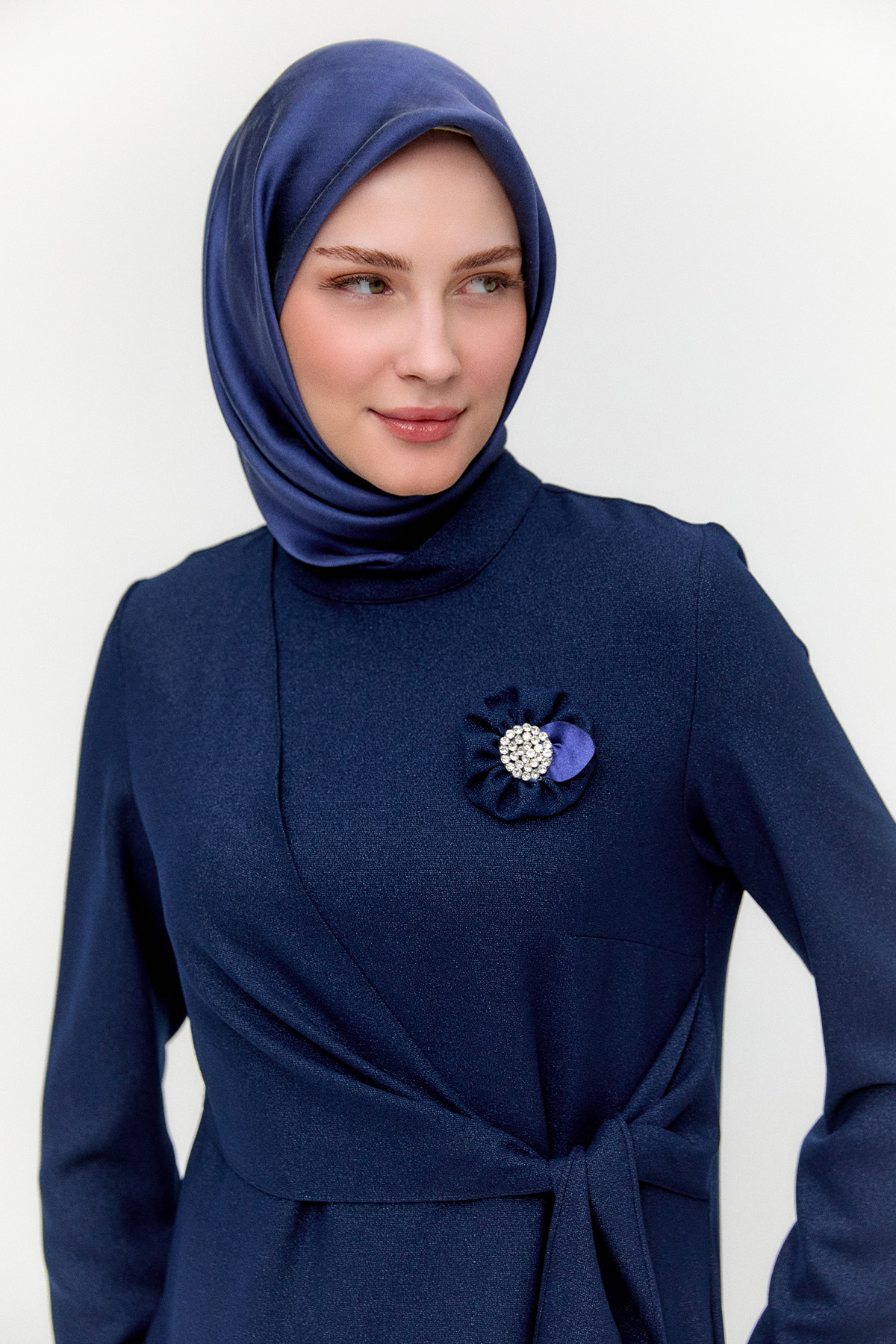 Işıltılı Asimetrik Kesim İkili Takım, Tesettür Giyim