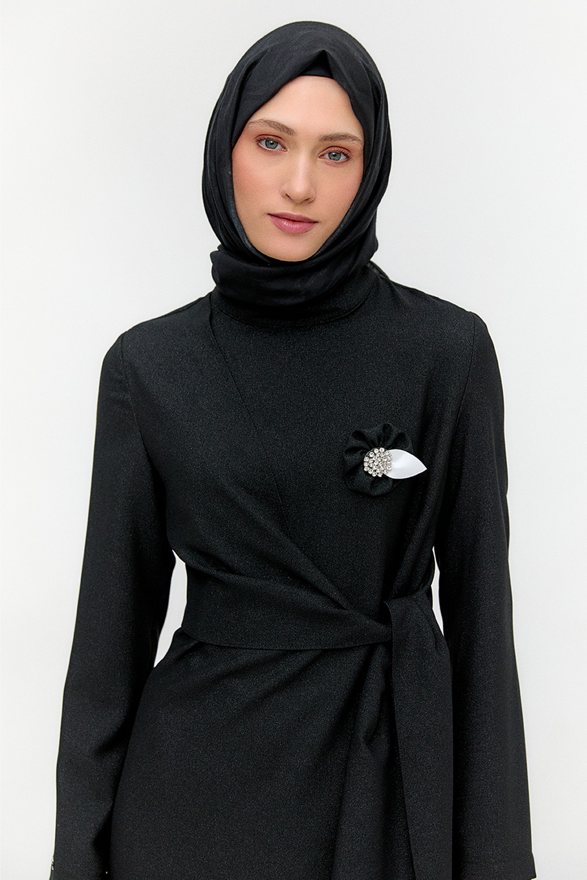 Işıltılı Asimetrik Kesim İkili Takım, Tesettür Giyim